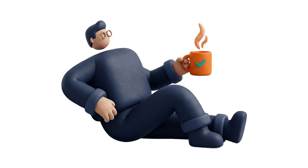 Relaxed person using Klokvast